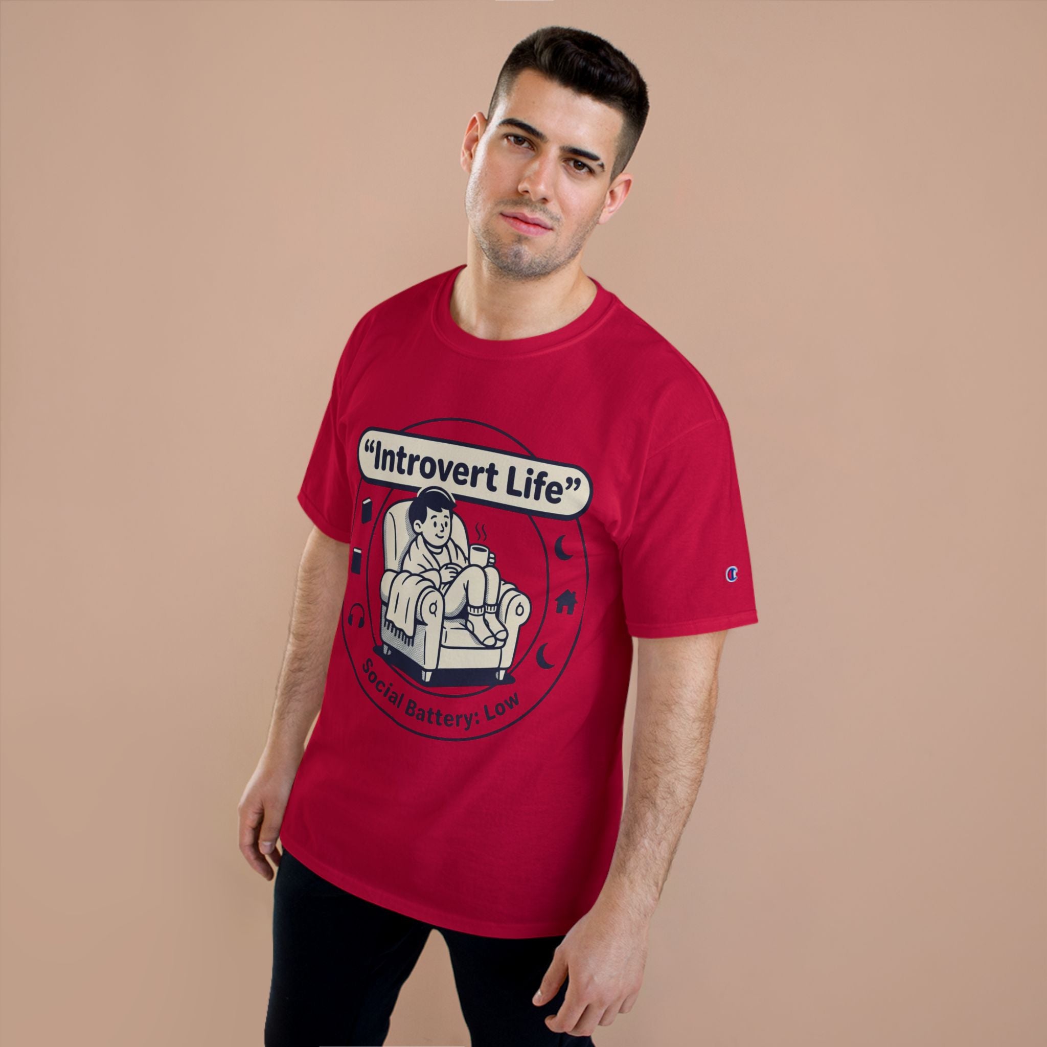 Introvert Life T-Shirt — "Social Battery: Low" Graphic Tee