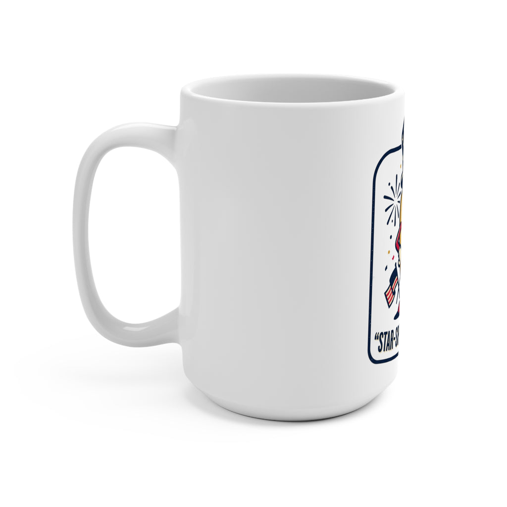 Star-Spangled Sausage 15oz Mug — Patriotic Fourth of July Coffee Cup