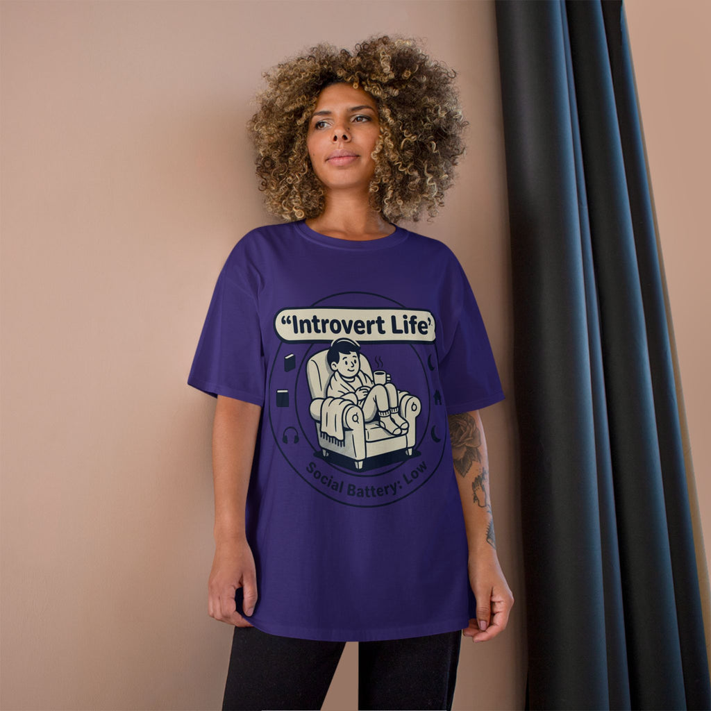 Introvert Life T-Shirt — "Social Battery: Low" Graphic Tee