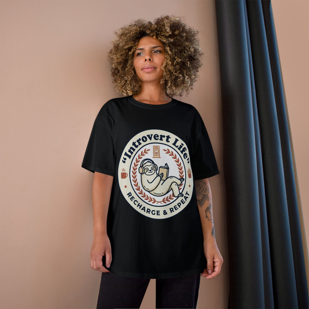 Introvert Life T‑Shirt — "Introvert Life: Recharge & Repeat" Graphic Tee