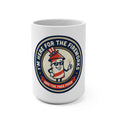 15oz Mug — “I’m Here for the Fireworks (And the Free Food)” Patriotic Fourth of July Coffee Cup