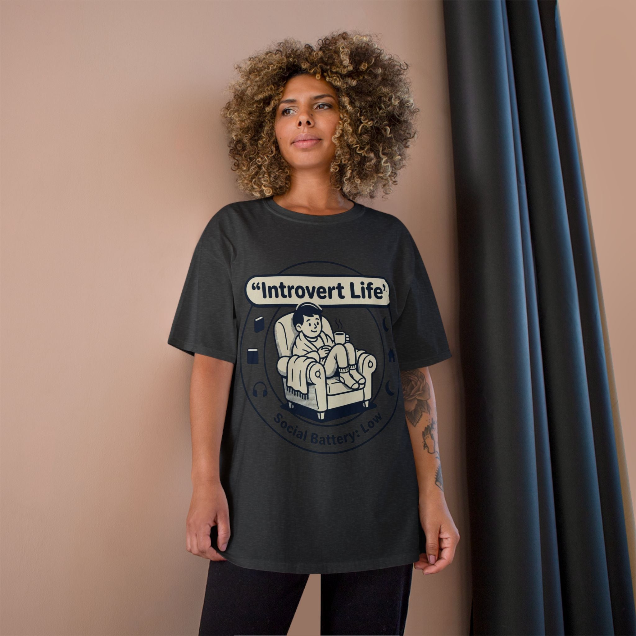 Introvert Life T-Shirt — "Social Battery: Low" Graphic Tee