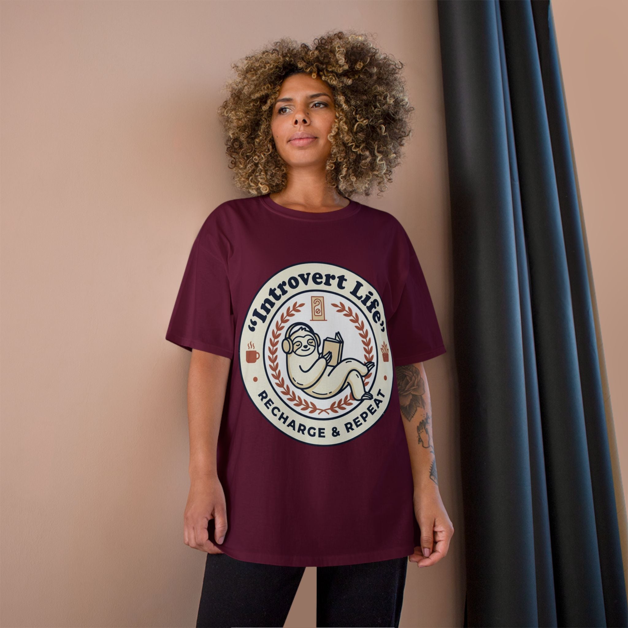 Introvert Life T‑Shirt — "Introvert Life: Recharge & Repeat" Graphic Tee