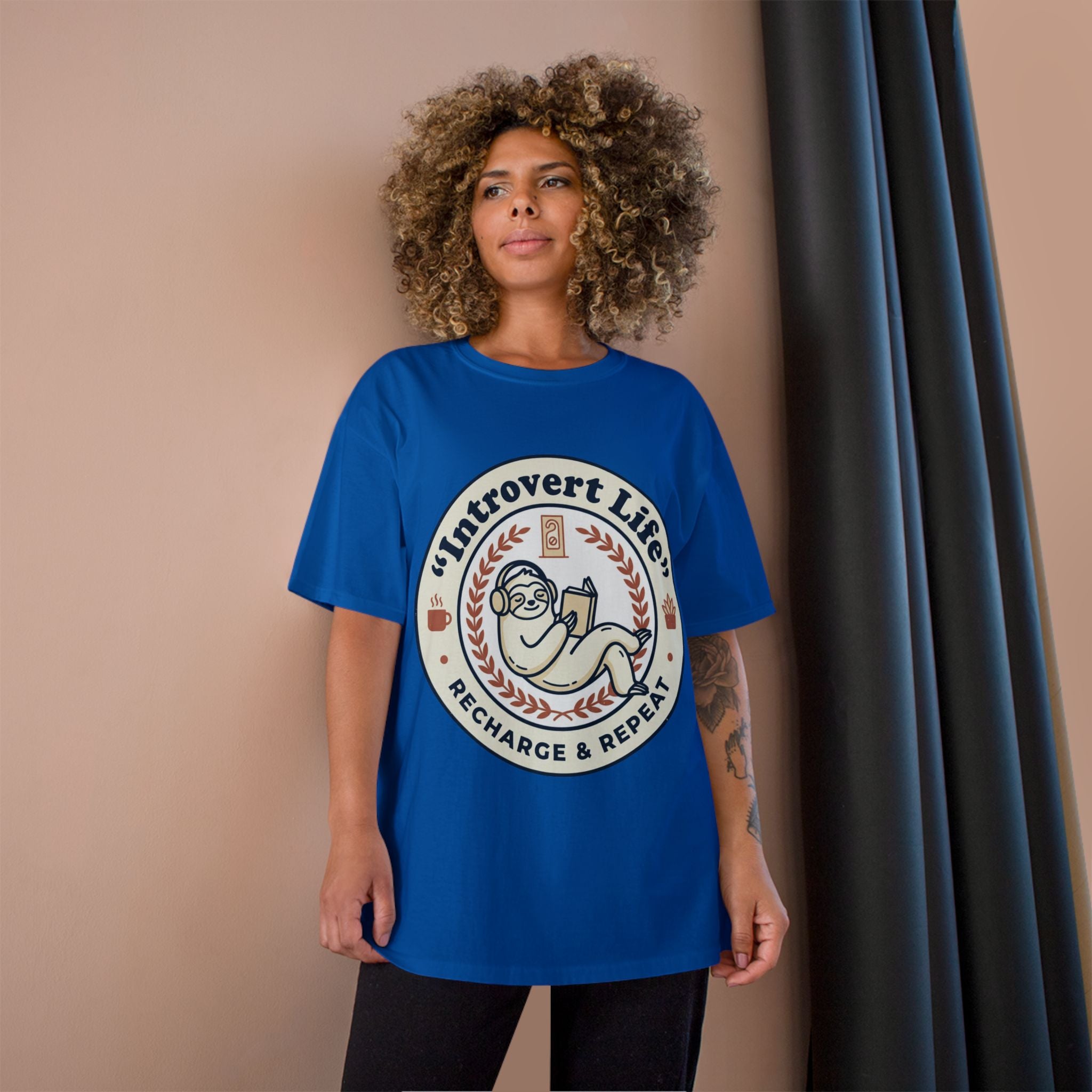 Introvert Life T‑Shirt — "Introvert Life: Recharge & Repeat" Graphic Tee