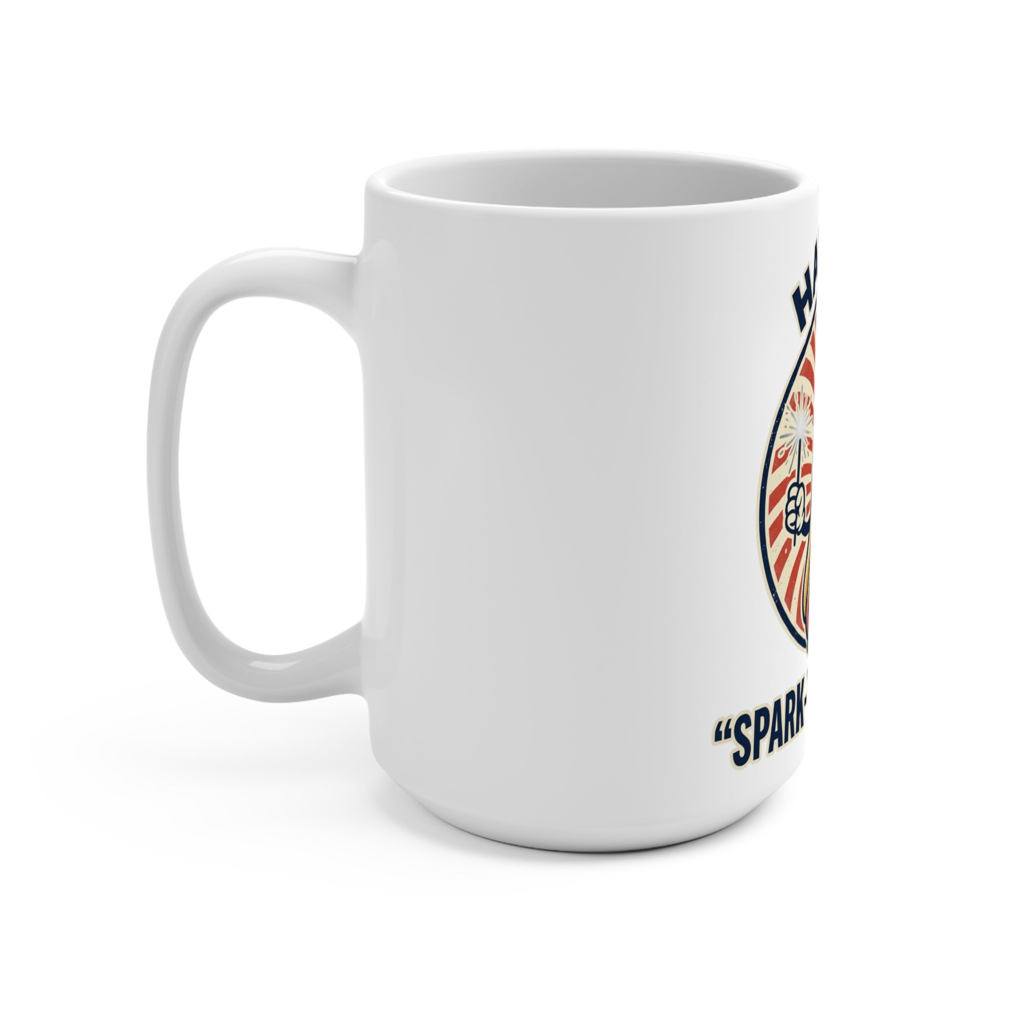 4th of July Hot Dog Mug – "Have a Spark-Tacular 4th" 15oz Patriotic Coffee Cup