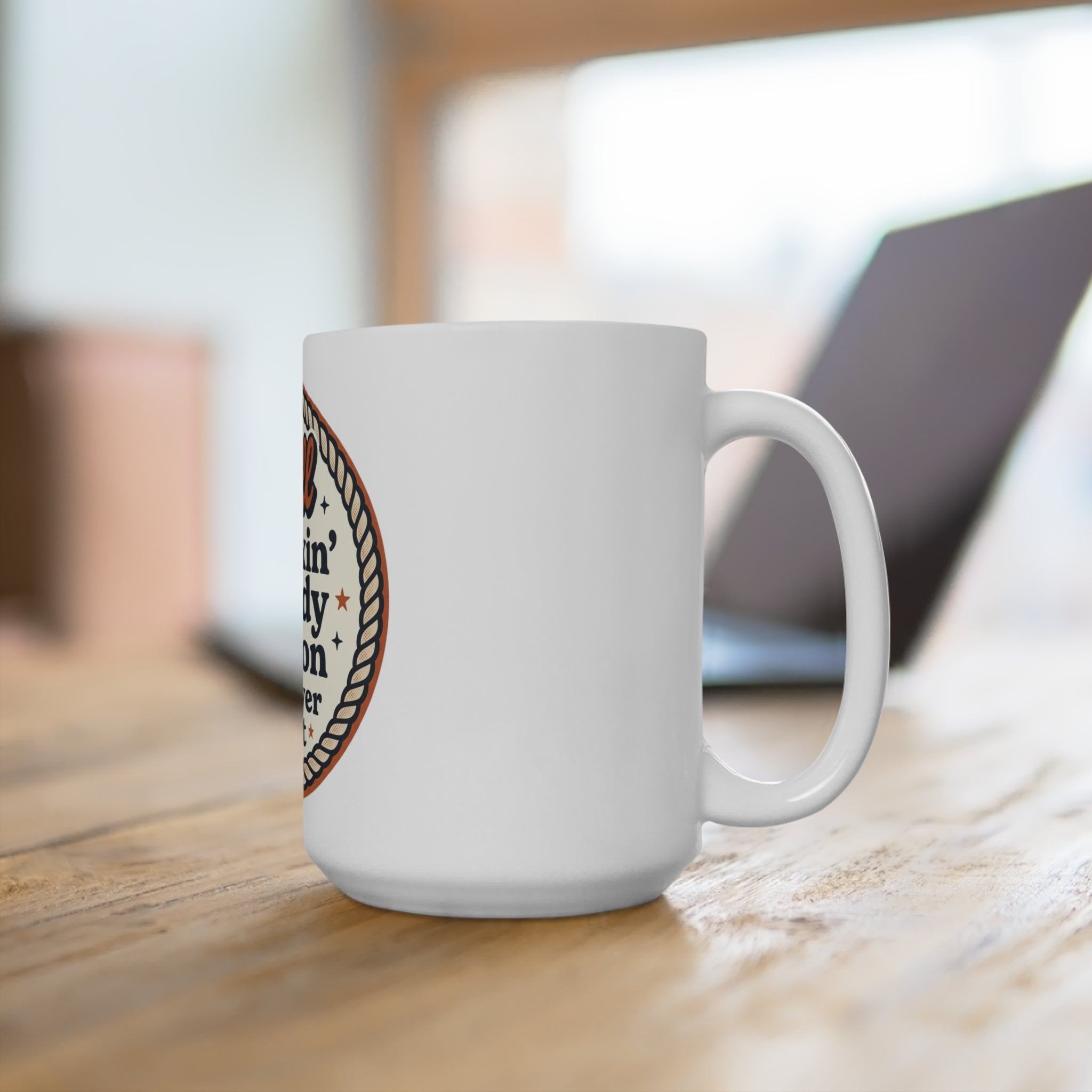 Y'all Fixin' Howdy Reckon 15oz Coffee Mug – Southern Sayings Ceramic Cup
