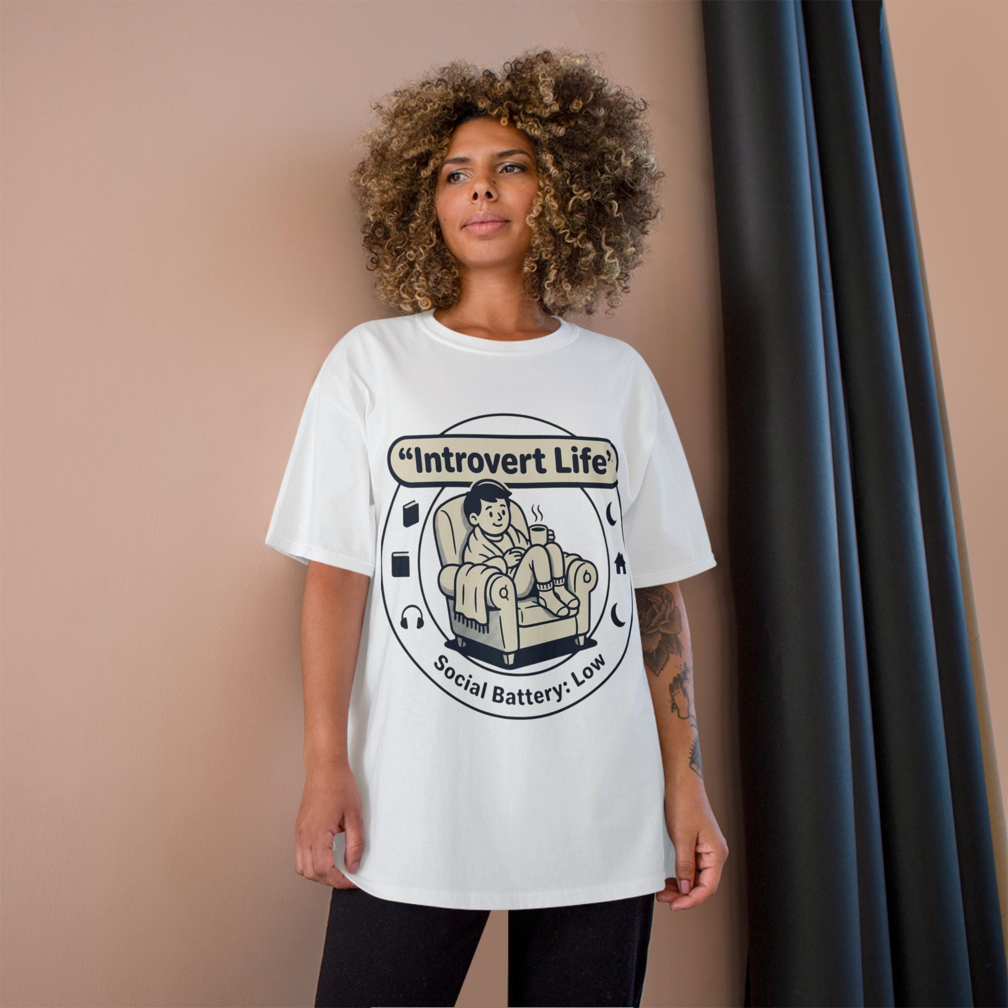 Introvert Life T-Shirt — "Social Battery: Low" Graphic Tee