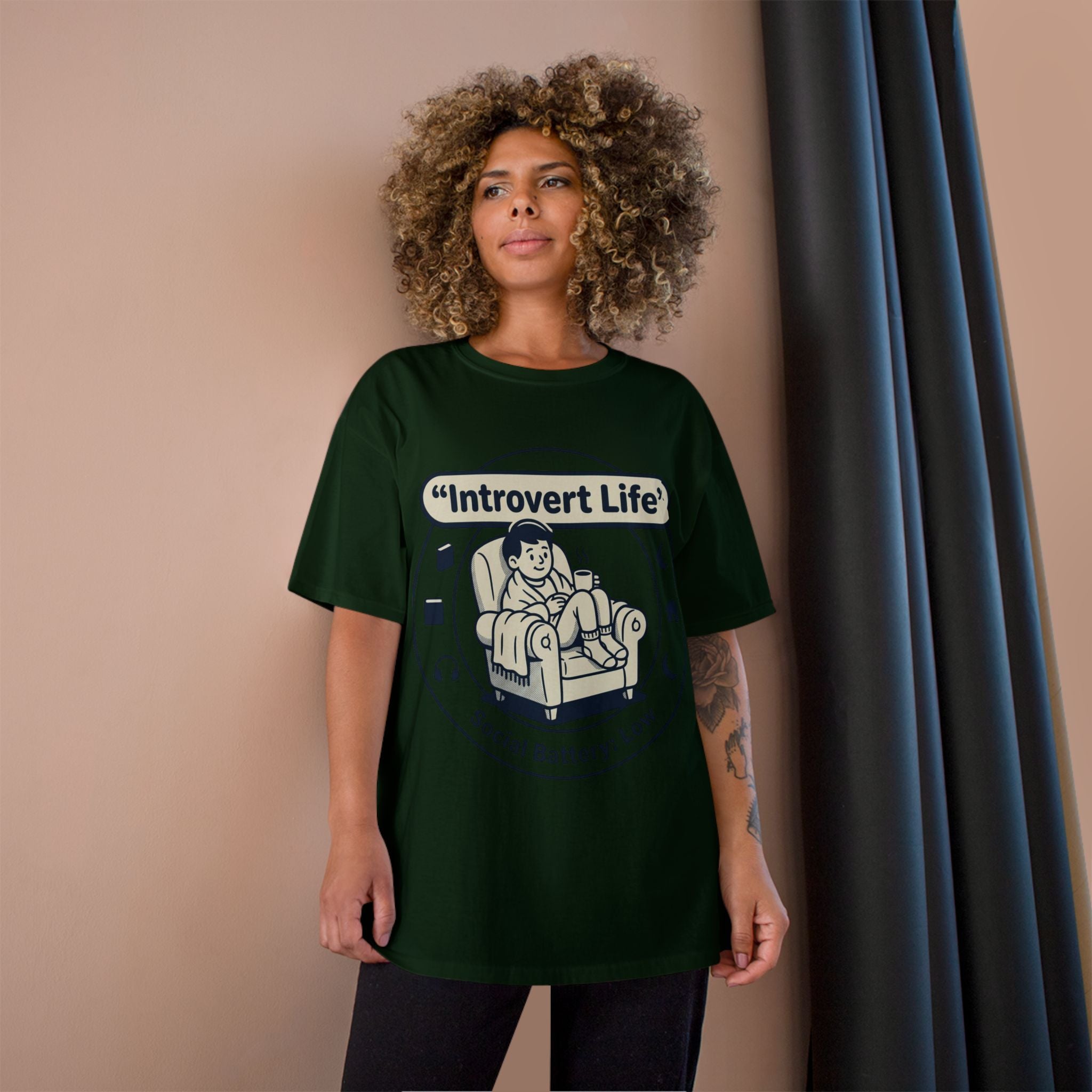 Introvert Life T-Shirt — "Social Battery: Low" Graphic Tee