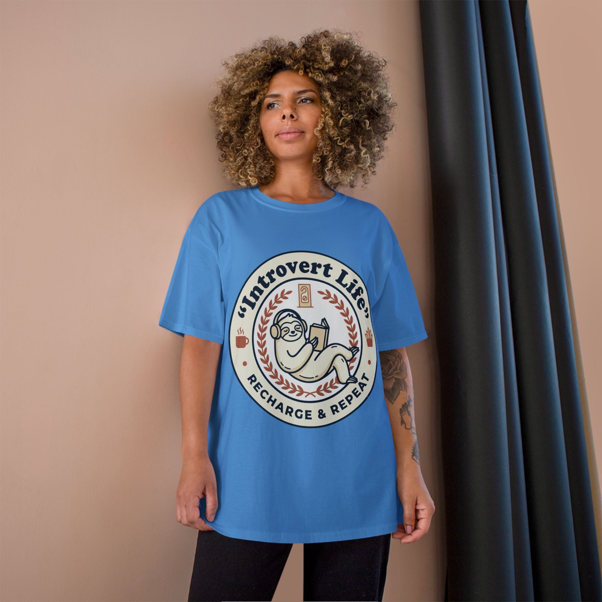 Introvert Life T‑Shirt — "Introvert Life: Recharge & Repeat" Graphic Tee