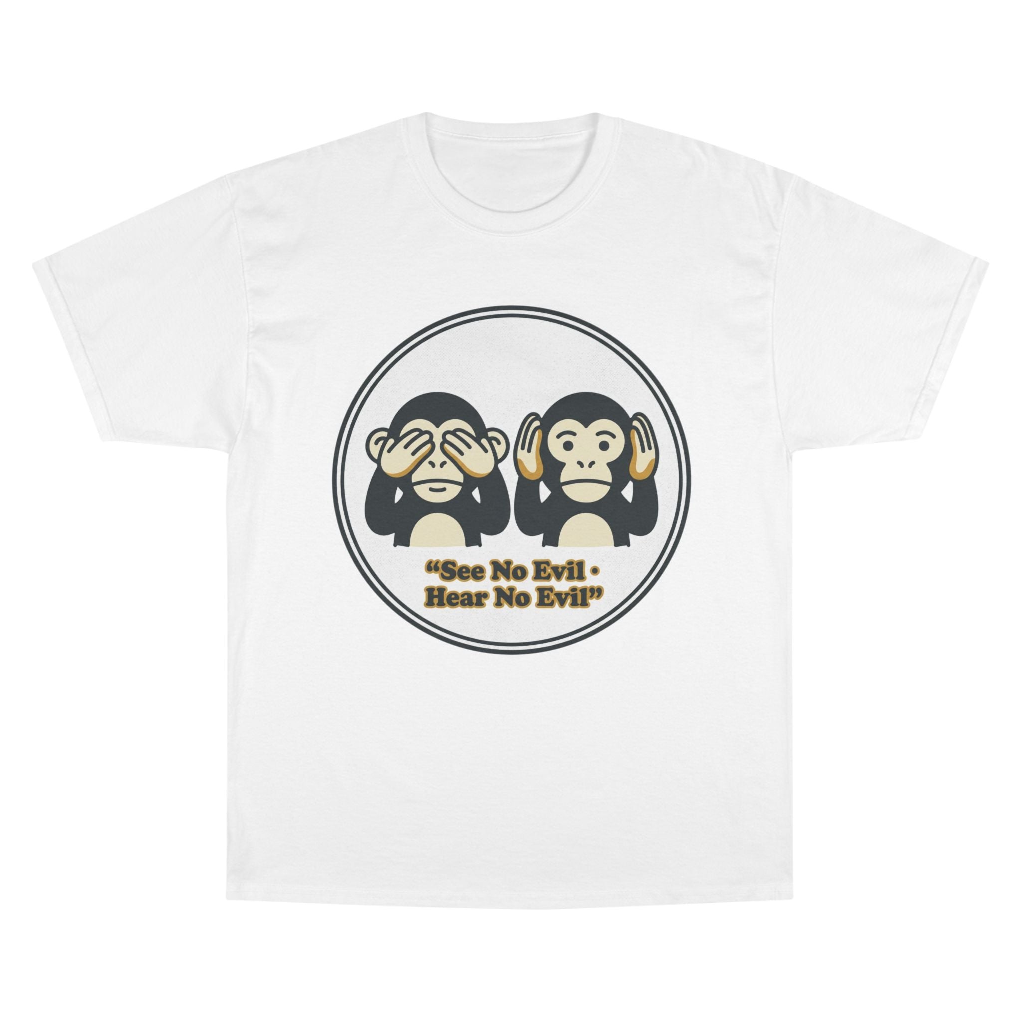 See No Evil Hear No Evil Monkey T-Shirt — Cute Cartoon Graphic Tee