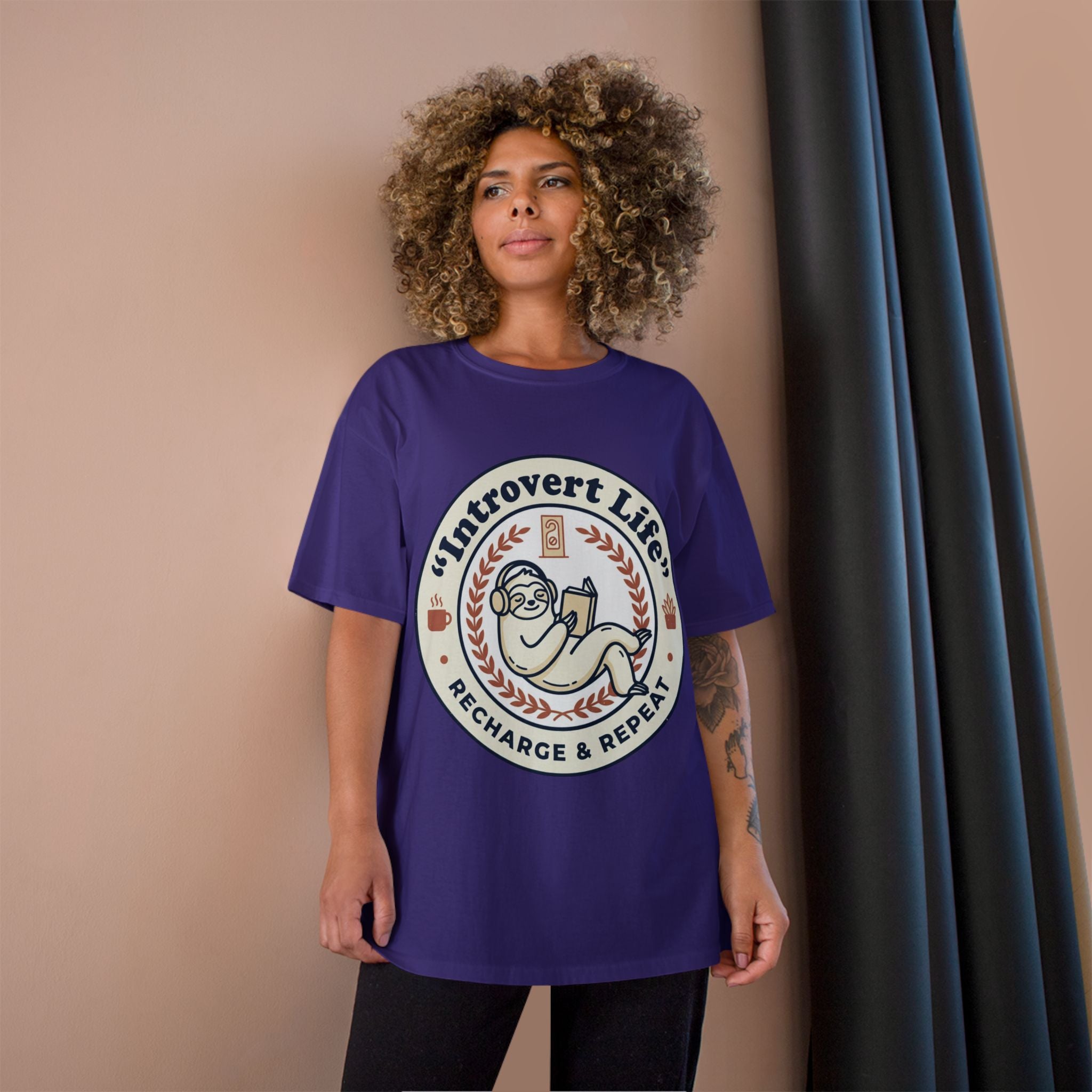 Introvert Life T‑Shirt — "Introvert Life: Recharge & Repeat" Graphic Tee