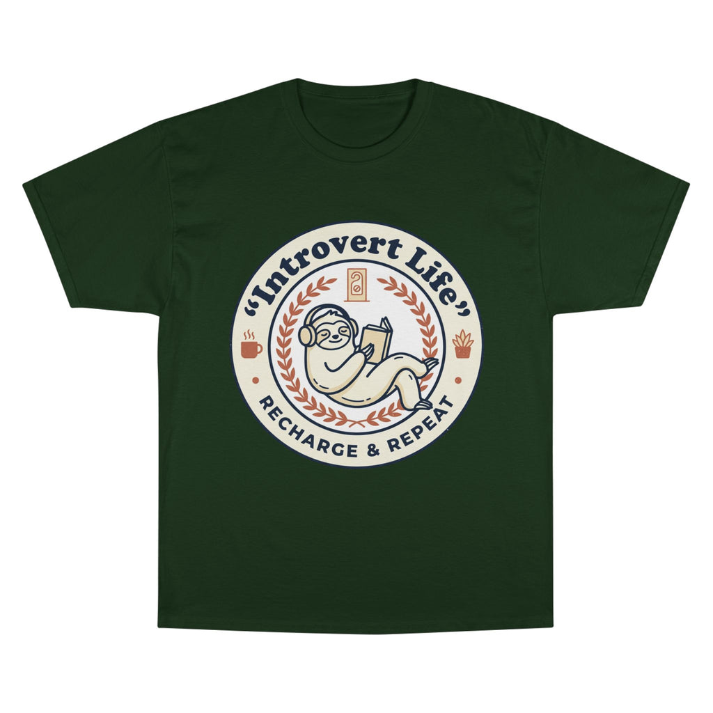 Introvert Life T‑Shirt — "Introvert Life: Recharge & Repeat" Graphic Tee
