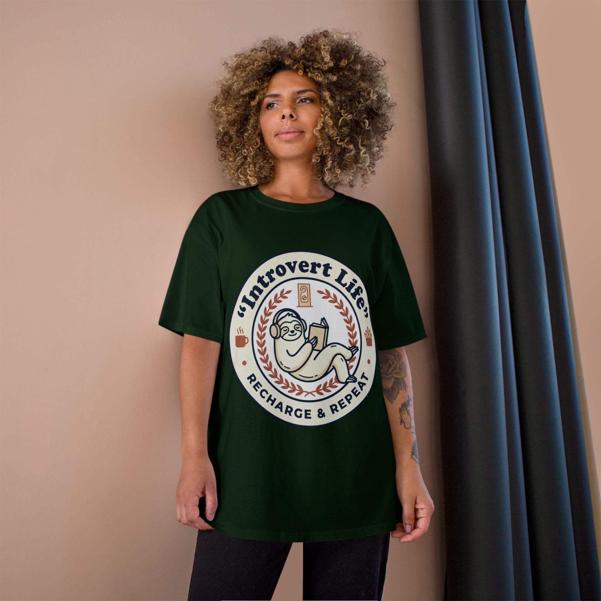 Introvert Life T‑Shirt — "Introvert Life: Recharge & Repeat" Graphic Tee