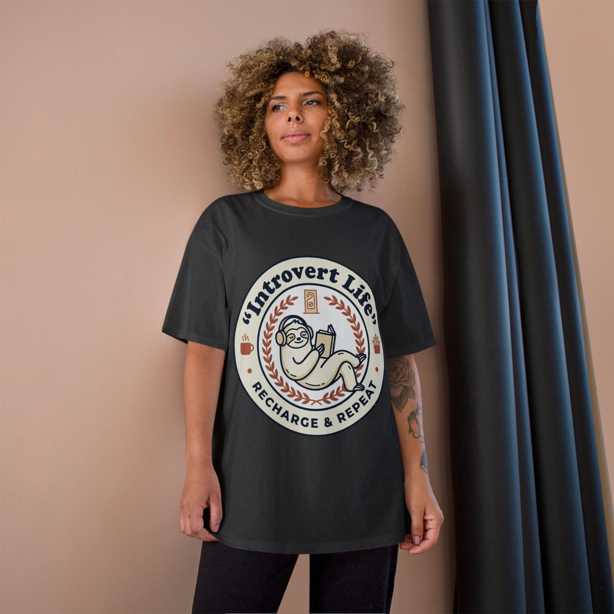 Introvert Life T‑Shirt — "Introvert Life: Recharge & Repeat" Graphic Tee