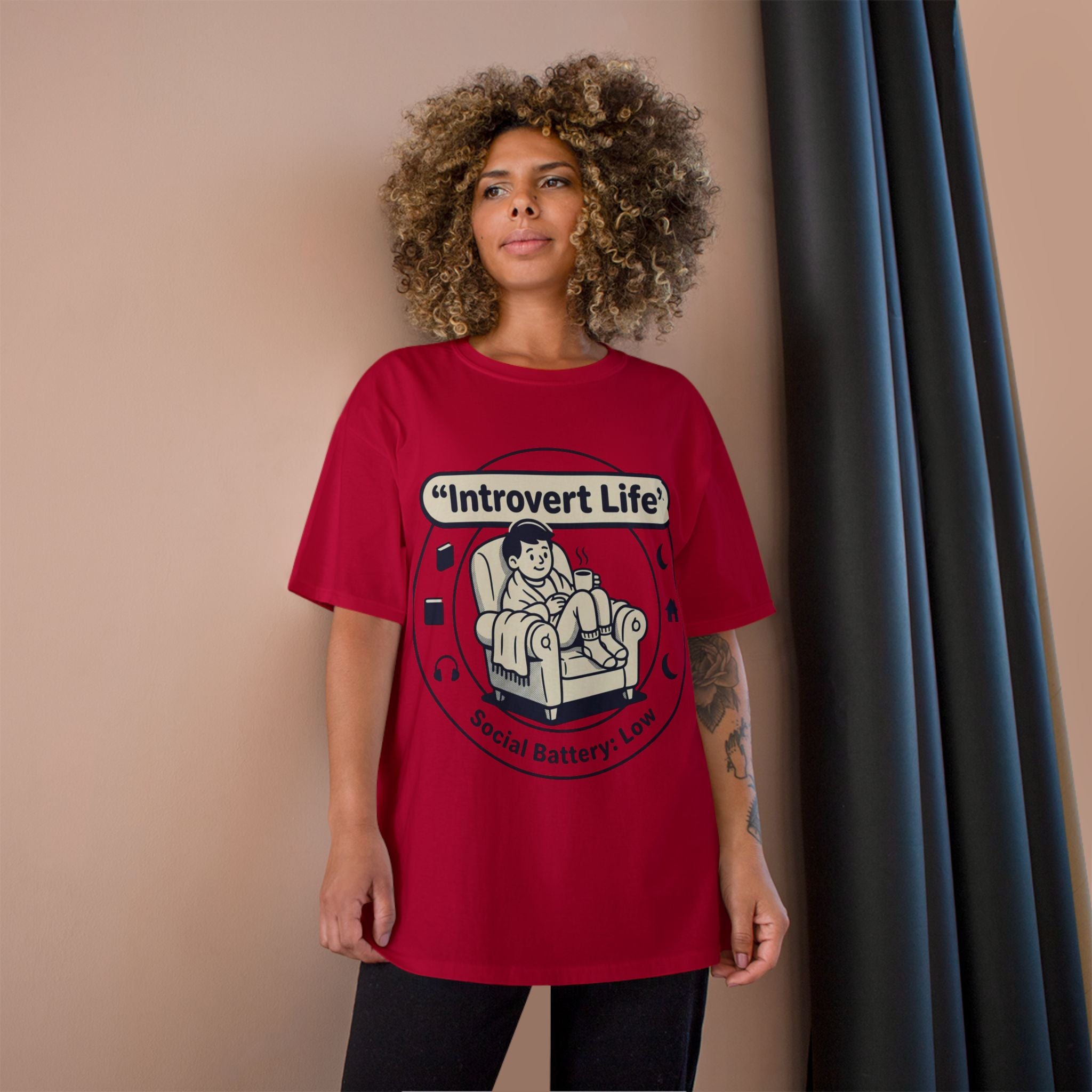 Introvert Life T-Shirt — "Social Battery: Low" Graphic Tee
